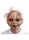 Saçlı Çaki Yeşil Göz Korku Maskesi – Gerçekçi Dikişli Ve Detaylı Maske