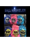 Saçlı İskelet Yüzlü Maskeler