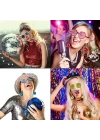 Sallanan Disko Top Küpeli Gözlük Retro Hawaii 5 Renk 6 Adet