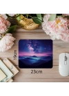 Samanyolu Manzaralı Dağ Silüetli Mousepad - 19x23 cm 2 mm Dikdörtgen İthal Baskılı Mouse Pad