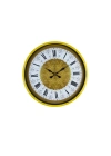Sarı 36 Cm Desenli Dekoratif Duvar Saati