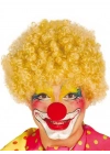Sarı Renk Kıvırcık Afro Palyaço Seti