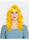 Sarı Renk Uzun Dalgalı Parti Peruğu