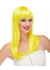 Sarı Renk Uzun Düz Parti Peruğu