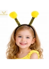 Sarı Siyah Arı Antenli Taç - Çocuk Arı Tacı Mega Ponponlu