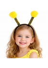 Sarı Siyah Arı Antenli Taç - Çocuk Arı Tacı Mega Ponponlu