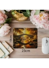 Sarı Yapraklı Huzur Dolu Köprü Mouse Pad - 19x23 cm 2 mm Dikdörtgen İthal Baskılı Mouse Pad