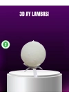 ® Şarjlı 3D Baskılı 16 Renk Ay Lambası  Stand