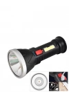 Şarjlı LED El Feneri 9 LED Güçlü Işık ve 4 Modlu Kullanım