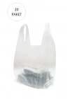 Şeffaf Atlet Poşet Orta Boy 28x50 cm 20 Paket Takriben 4.000 Adet