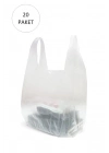 Şeffaf Atlet Poşet Orta Boy 28x50 cm 20 Paket Takriben 4.000 Adet