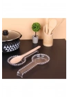 Şeffaf Plastik Boncuklu Kelepçe Kaşık Çırpıcı Altlığı 28 Cm Royaleks