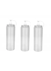 Şeffaf Sos Şişesi - 1000ml Dev Boy 3 Adet