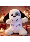 Seni Seviyorum Tişörtlü Sevimli Benekli Peluş Köpek