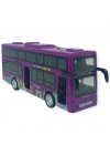 Sesli Işıklı Çift Katlı Otobüs 20 cm - Mor