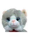 Sesli Peluş Kedi 25 cm - Gri