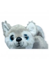 Sesli Peluş Yatan Köpek 25 cm - Gri
