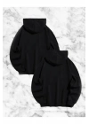 Sevgili Çift Kombini Örümcek Baskılı Kapüşonlu Sweatshirt Hoodie - Siyah