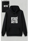 Sevgililer Günü Beyci Hediye Baskılı Oversize Kapüşonlu Sweatshirt - Siyah
