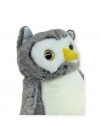 Sevimli Peluş Baykuş 25 cm - Gri