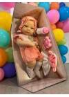 SH59998 40 CM TAM VİNİL BEBEK EMZİKLİ HAVLULU