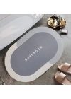 ®  Sihirli Süper Su Emici Kaymaz Tabanlı Oval Paspas 40*60 cm