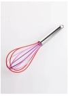 Silikon Çırpıcı Metal Saplı Renkli Çırpma Teli