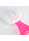 Silikon Çocuk Diş Fırçası Tartar Temizleyici (2-12 Yaş) - Pembe