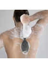 ®  Silikon Masajlı Uzun Saplı Vücut Masaj Fırçası Banyo Sırt Kesesi Saplı Yumuşak Fırça