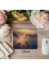 Sisli Orman ve Kulübe Temalı Mousepad - 19x23 cm 2 mm Dikdörtgen İthal Baskılı Mouse Pad