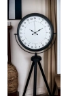 ® Siyah 24 Saat Göstergeli Özel Tasarım Tripod Ayaklı Saat