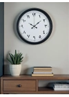 ® Siyah Arapça Rakamlı 40 Cm Metal Duvar Saati