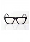 Siyah Çerçeveli Şeffaf Cam Unisex Stil Gözlük
