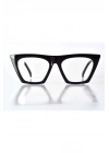 Siyah Çerçeveli Şeffaf Cam Unisex Stil Gözlük