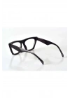 Siyah Çerçeveli Şeffaf Cam Unisex Stil Gözlük