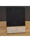 Siyah Çizgili Deri Defter