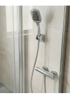 Siyah Duş Başlığı Seti Spiral Hortumlu El Duşu ve Duvar Askısı Banyo Seti