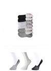 Siyah Gri ve Beyaz Kadın Babet Çorap 6 çift