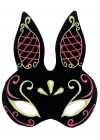 Siyah Kırmızı Gold Tavşan Maskesi
