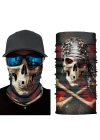 Siyah Korsan Kafatası Baskılı Buff Bandana 30x48 cm