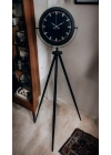 ® Siyah Lüks Sade Tripod Ayaklı Saat