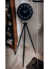 ® Siyah Lüks Sade Tripod Ayaklı Saat