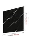 SİYAH MERMER DESENLİ ALÜMİNYUM PLASTİK DUVAR STİCKER (30*30)