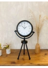 ® Siyah Metal Mini Tripod Dekoratif Masa Saati 45×26 cm