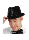 Siyah Payetli Fötr Şapka Yetişkin Boy