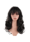 Siyah Renk Dalgalı Uzun Parti Peruğu