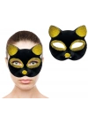Siyah Renk Gold Simli Kedi Maskesi