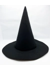 Siyah Renk Keçe Cadı Şapkası 35x38 Cm