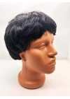 Siyah Renk Kısa Kesim İçi Astarlı Erkek Peruğu
