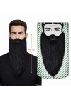 Siyah Renk Lastikli Uzun Takma Sakal 40 Cm